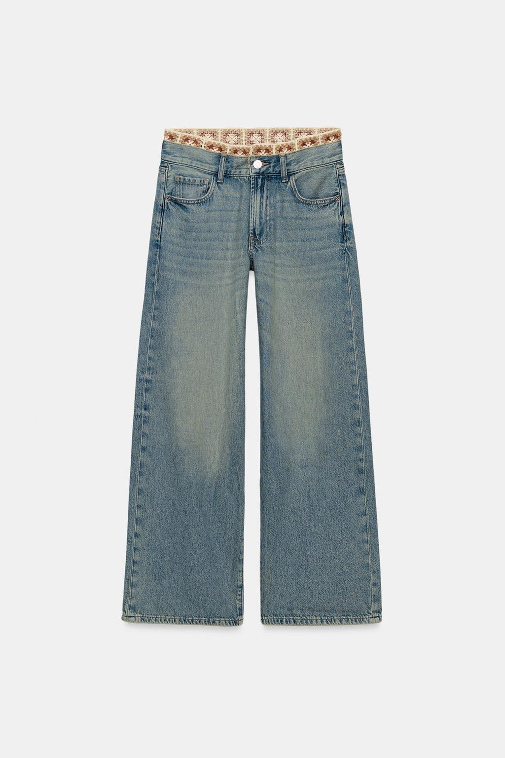 ДЖИНСЫ Z1975 LOOSE FIT СО СРЕДНЕЙ ПОСАДКОЙ И ВЯЗАНЫМИ ДЕТАЛЯМИ