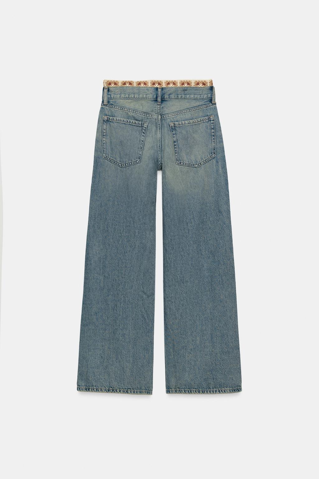 ДЖИНСЫ Z1975 LOOSE FIT СО СРЕДНЕЙ ПОСАДКОЙ И ВЯЗАНЫМИ ДЕТАЛЯМИ