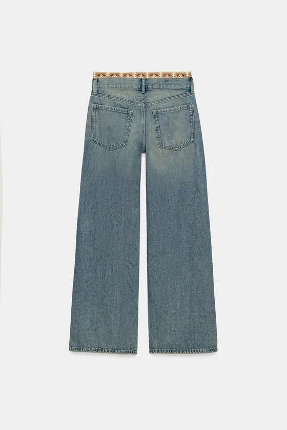 ДЖИНСЫ Z1975 LOOSE FIT СО СРЕДНЕЙ ПОСАДКОЙ И ВЯЗАНЫМИ ДЕТАЛЯМИ