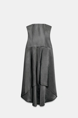 Атласное асимметричное платье Zw Collection- Заказать в России