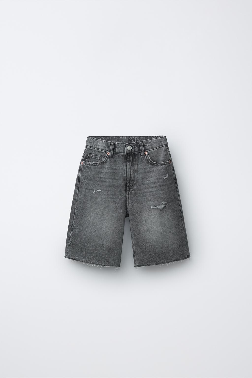 ДЖИНСОВЫЕ ШОРТЫ WIDE FIT С РАЗРЕЗАМИ