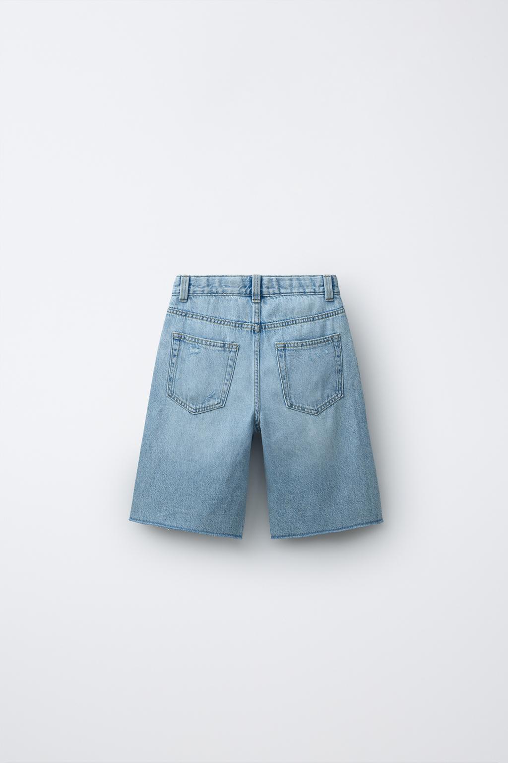 ДЖИНСОВЫЕ ШОРТЫ WIDE FIT С РАЗРЕЗАМИ