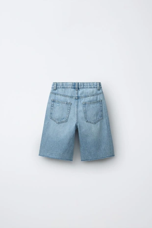 Джинсовые шорты Wide Fit с разрезами- Заказать в России