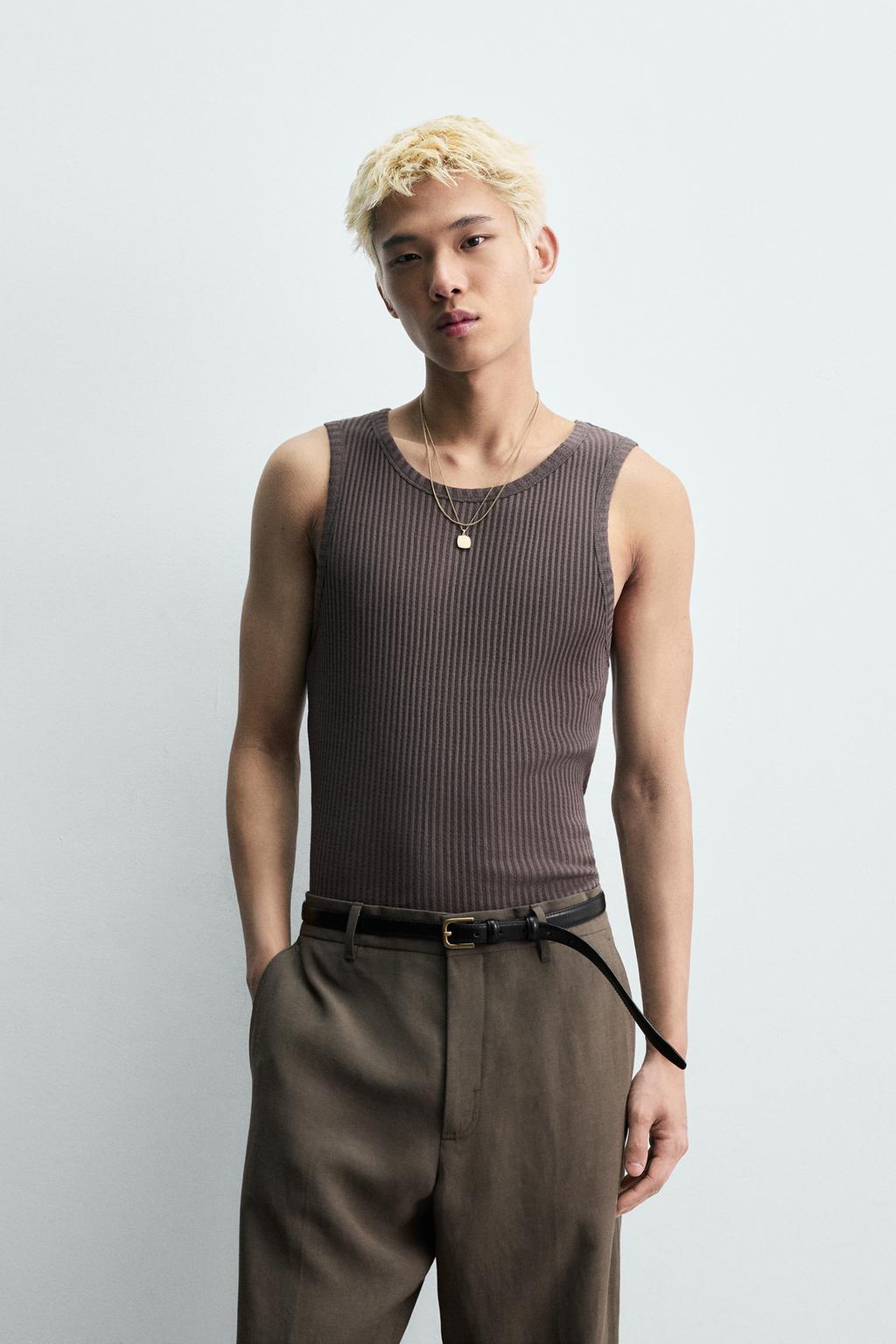 МАЙКА SLIM FIT В РУБЧИК