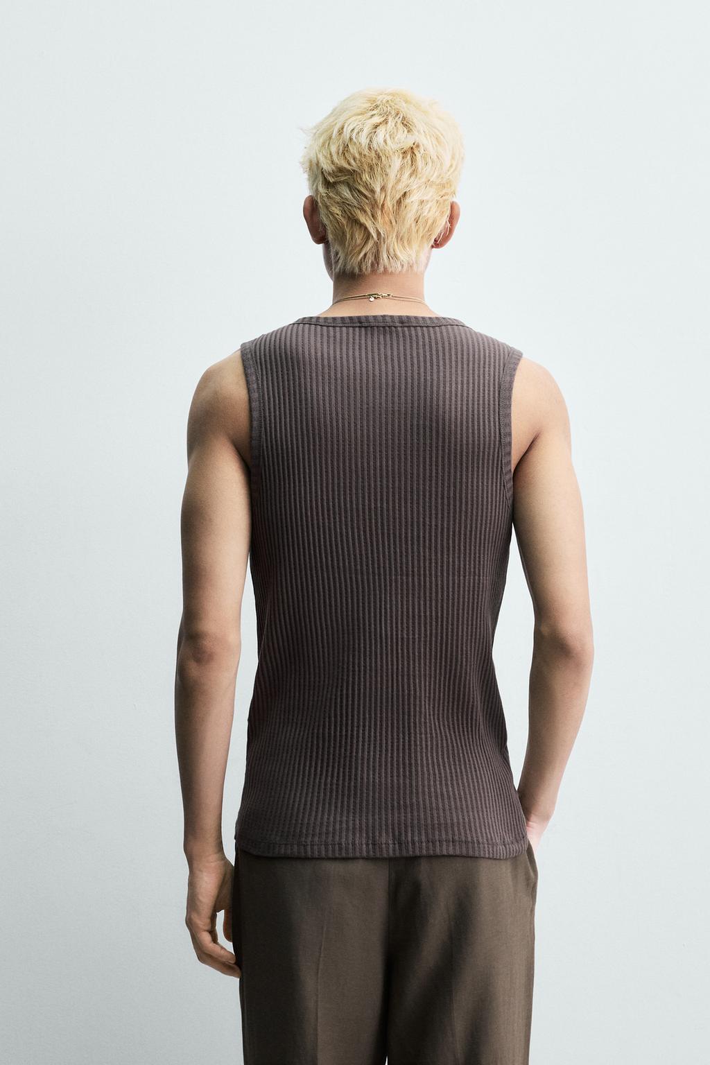МАЙКА SLIM FIT В РУБЧИК