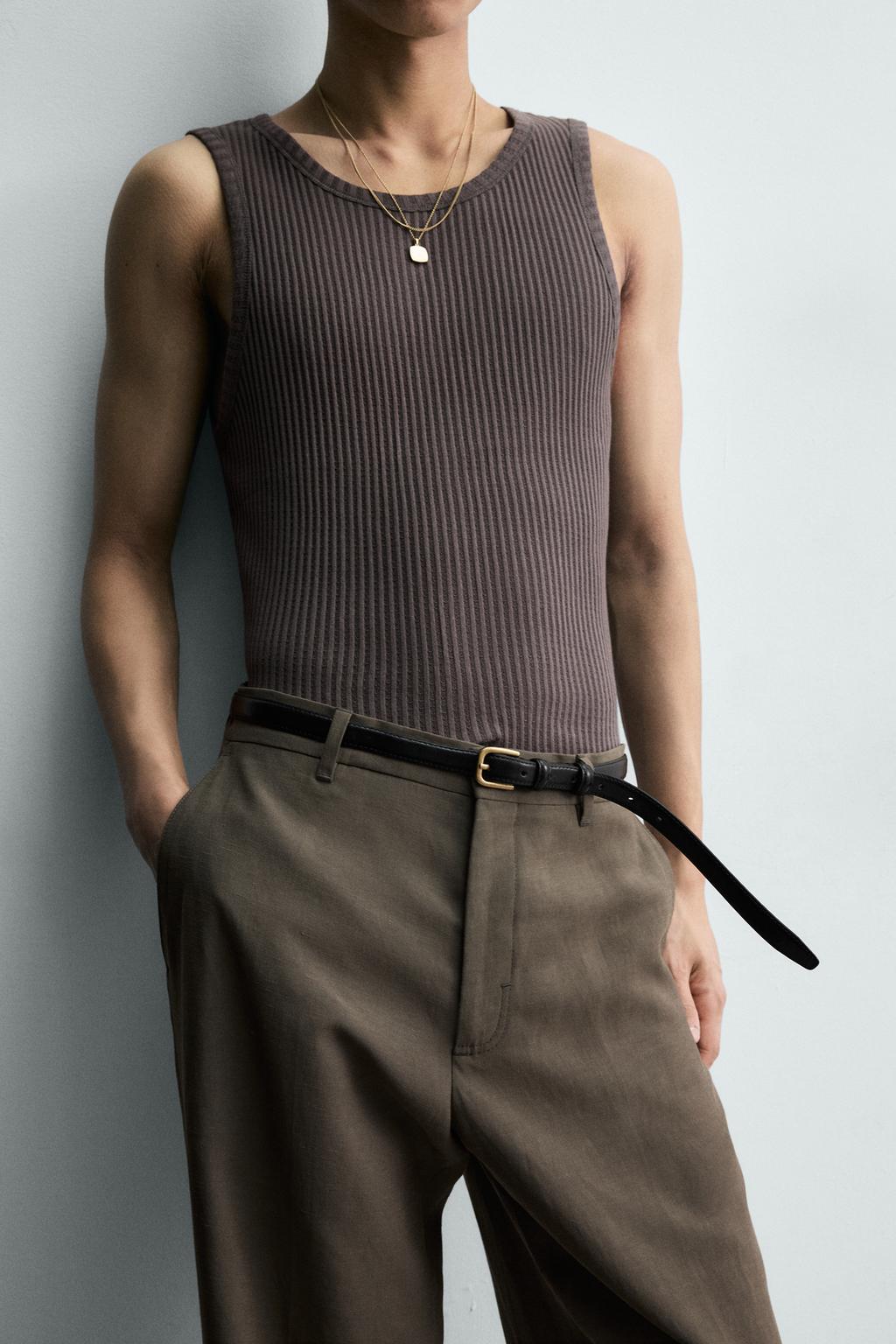 МАЙКА SLIM FIT В РУБЧИК