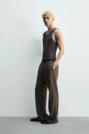 Майка Slim Fit в рубчик- Заказать в России