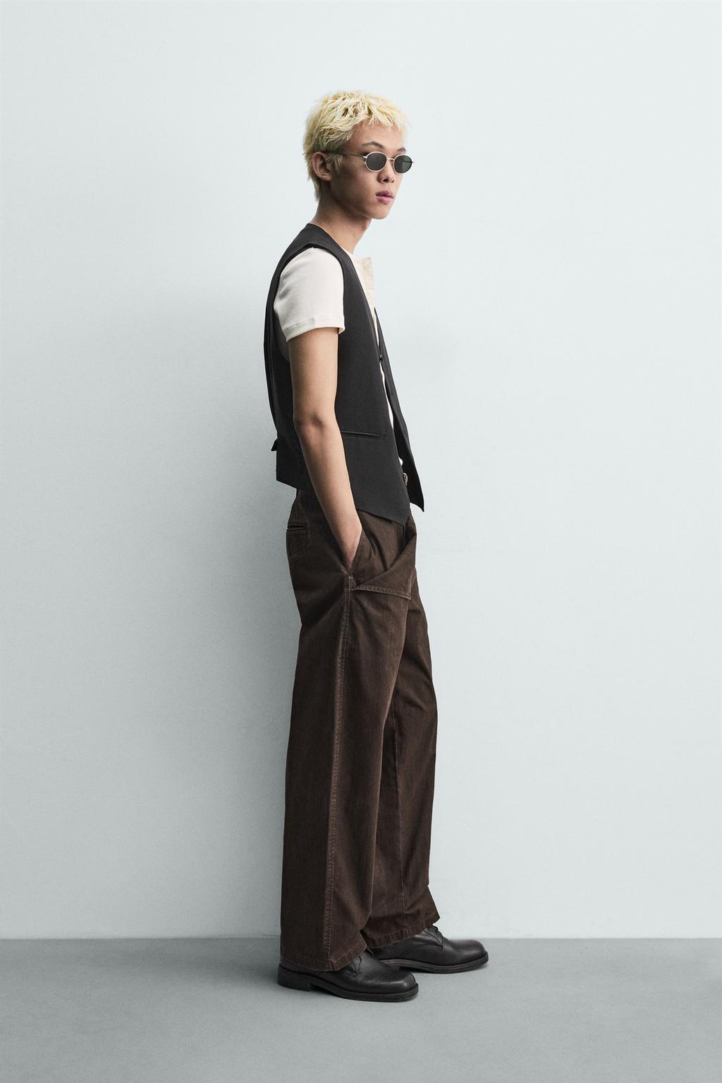 БРЮКИ RELAXED FIT С КАРМАНОМ-КЕНГУРУ