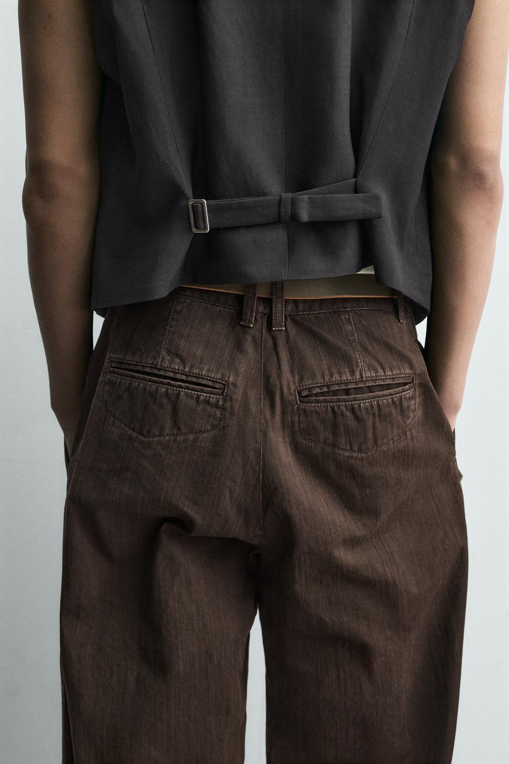 БРЮКИ RELAXED FIT С КАРМАНОМ-КЕНГУРУ