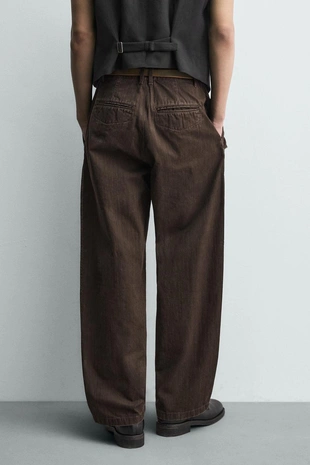 Брюки Relaxed Fit с карманом-кенгуру- Заказать в России