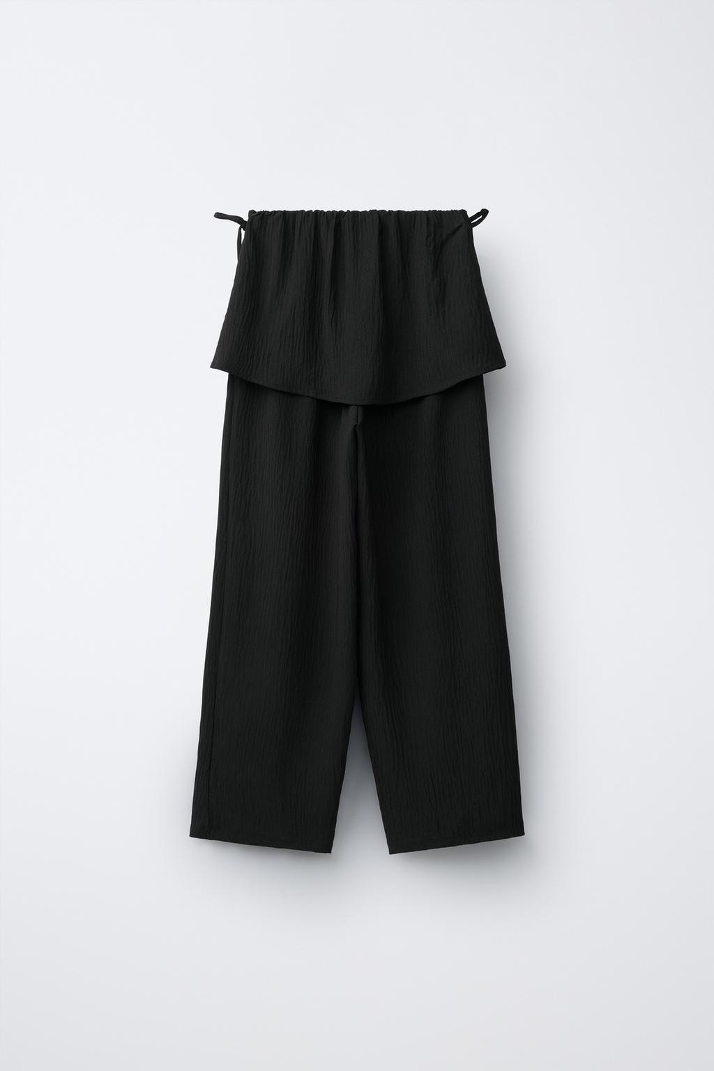БРЮКИ WIDE LEG С ЮБКОЙ И БАНТАМИ