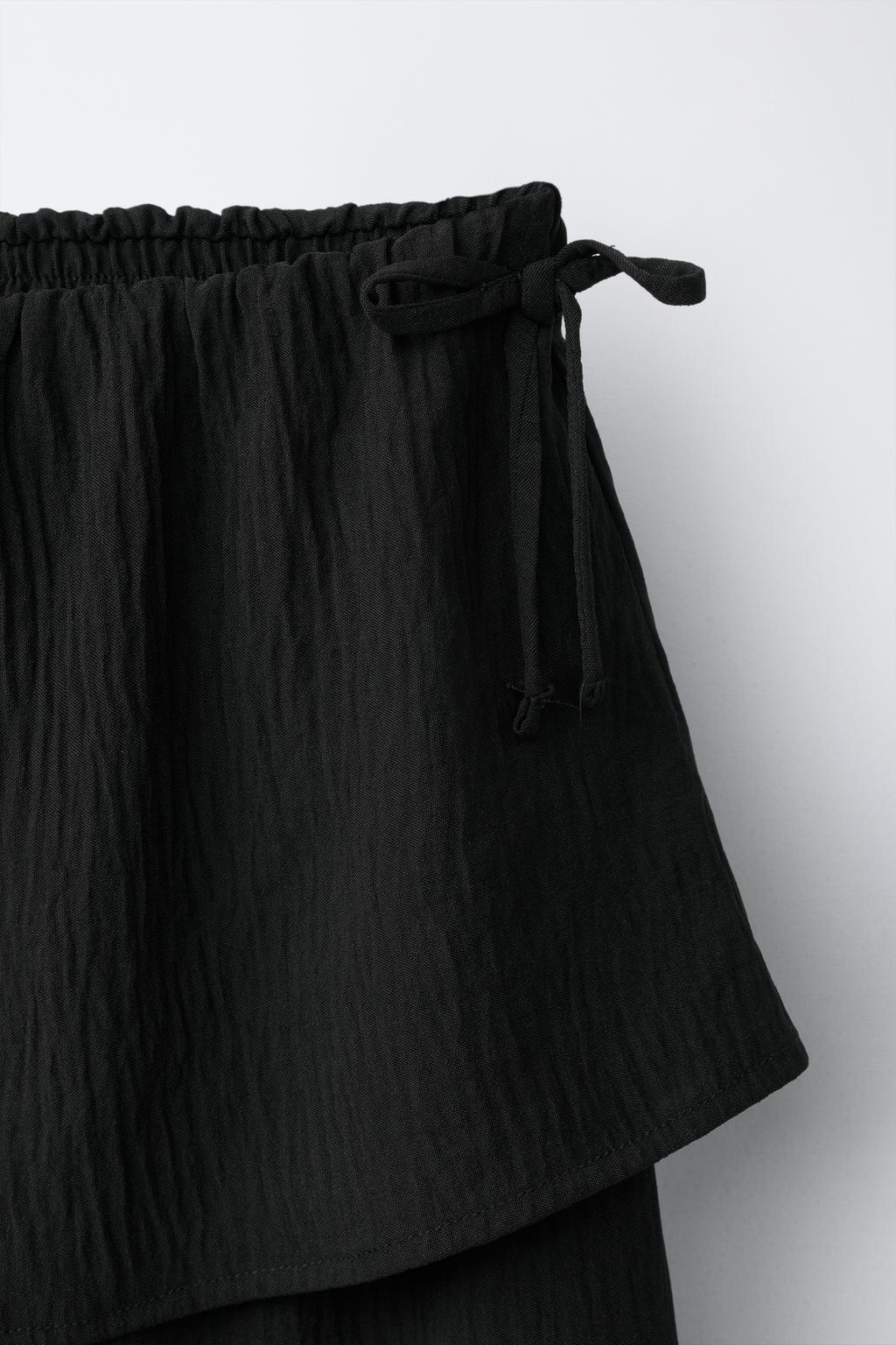 БРЮКИ WIDE LEG С ЮБКОЙ И БАНТАМИ