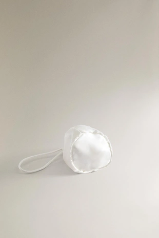 White | 4104/700/001 - Zara Шелковая сумка-ведро