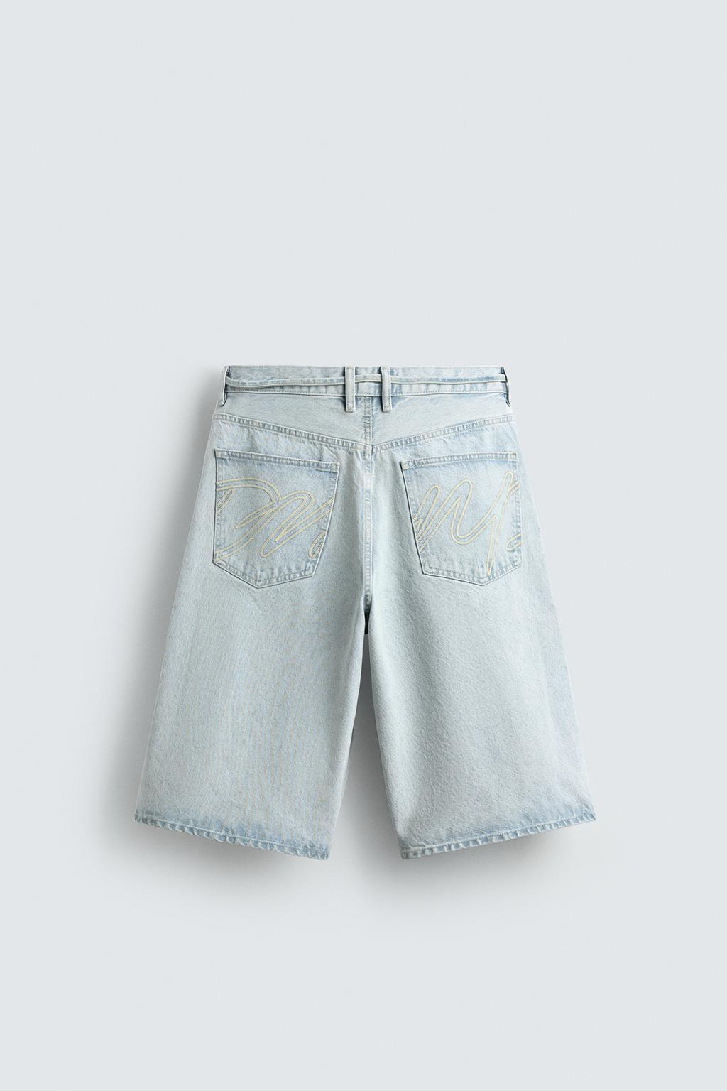 ДЖИНСОВЫЕ ШОРТЫ BAGGY С ВЫШИВКОЙ