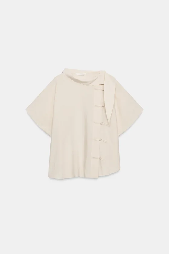 СВОБОДНАЯ БЛУЗА С ЗАСТЕЖКАМИ — коллекция Zara «ZW»