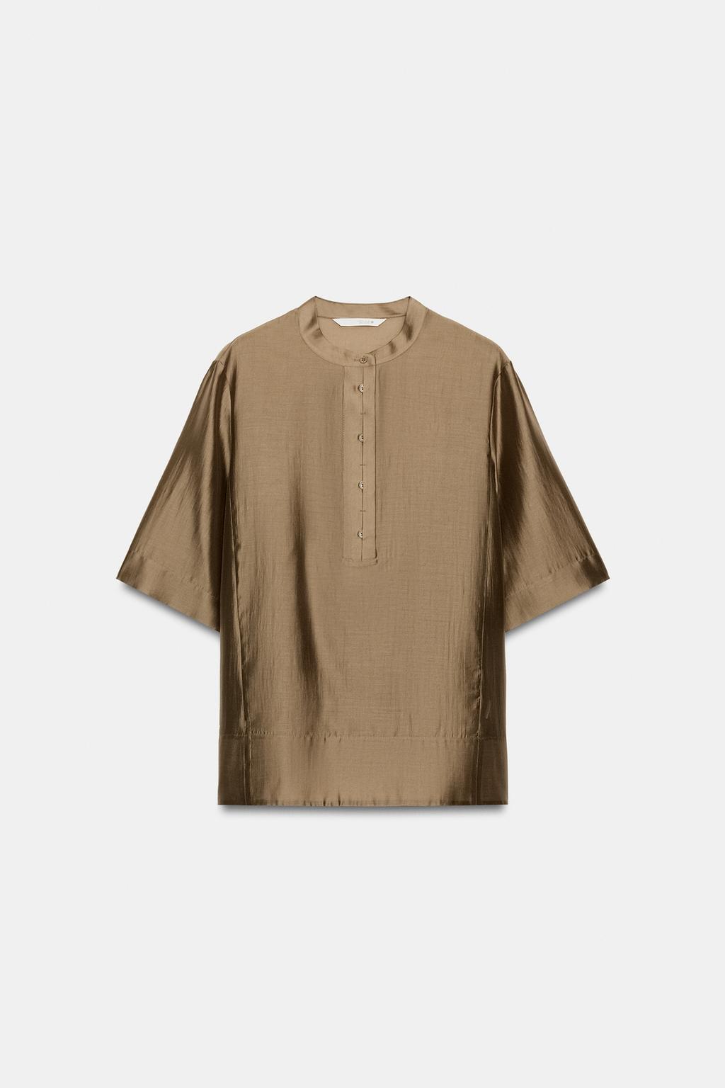 СВОБОДНАЯ АТЛАСНАЯ БЛУЗА — ZW COLLECTION