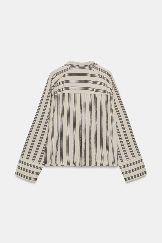 РУБАШКА ОВЕРСАЙЗ В ПОЛОСКУ — коллекция Zara «ZW»