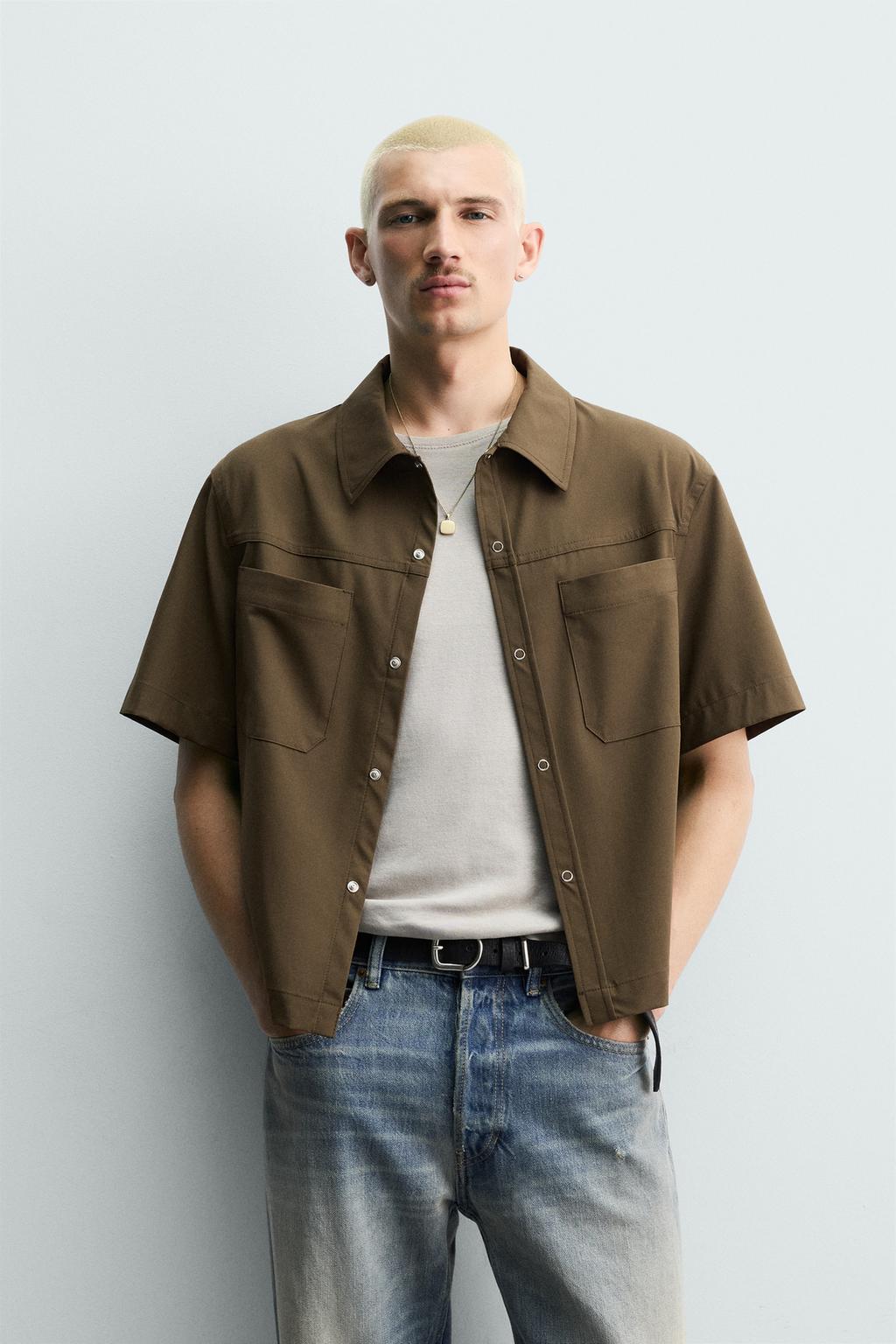РУБАШКА RELAXED FIT ИЗ ВЫСОКОТЕХНОЛОГИЧНОЙ ТКАНИ