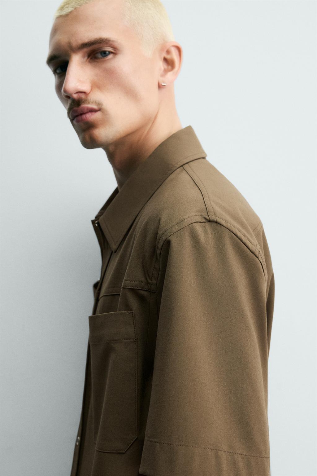 РУБАШКА RELAXED FIT ИЗ ВЫСОКОТЕХНОЛОГИЧНОЙ ТКАНИ