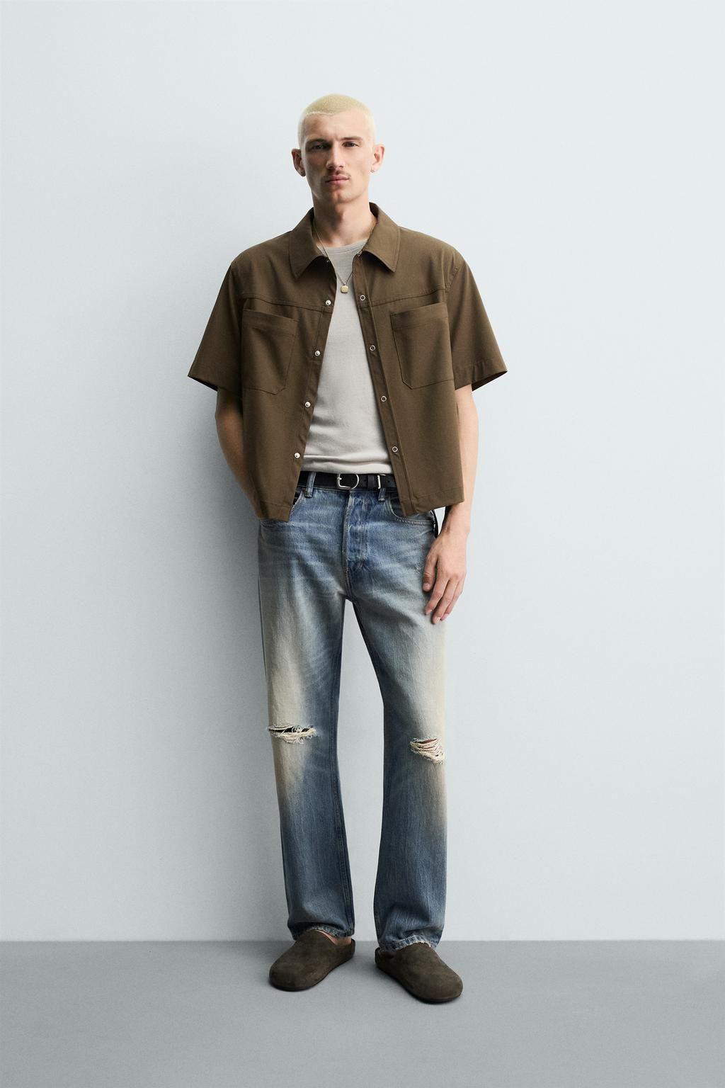РУБАШКА RELAXED FIT ИЗ ВЫСОКОТЕХНОЛОГИЧНОЙ ТКАНИ