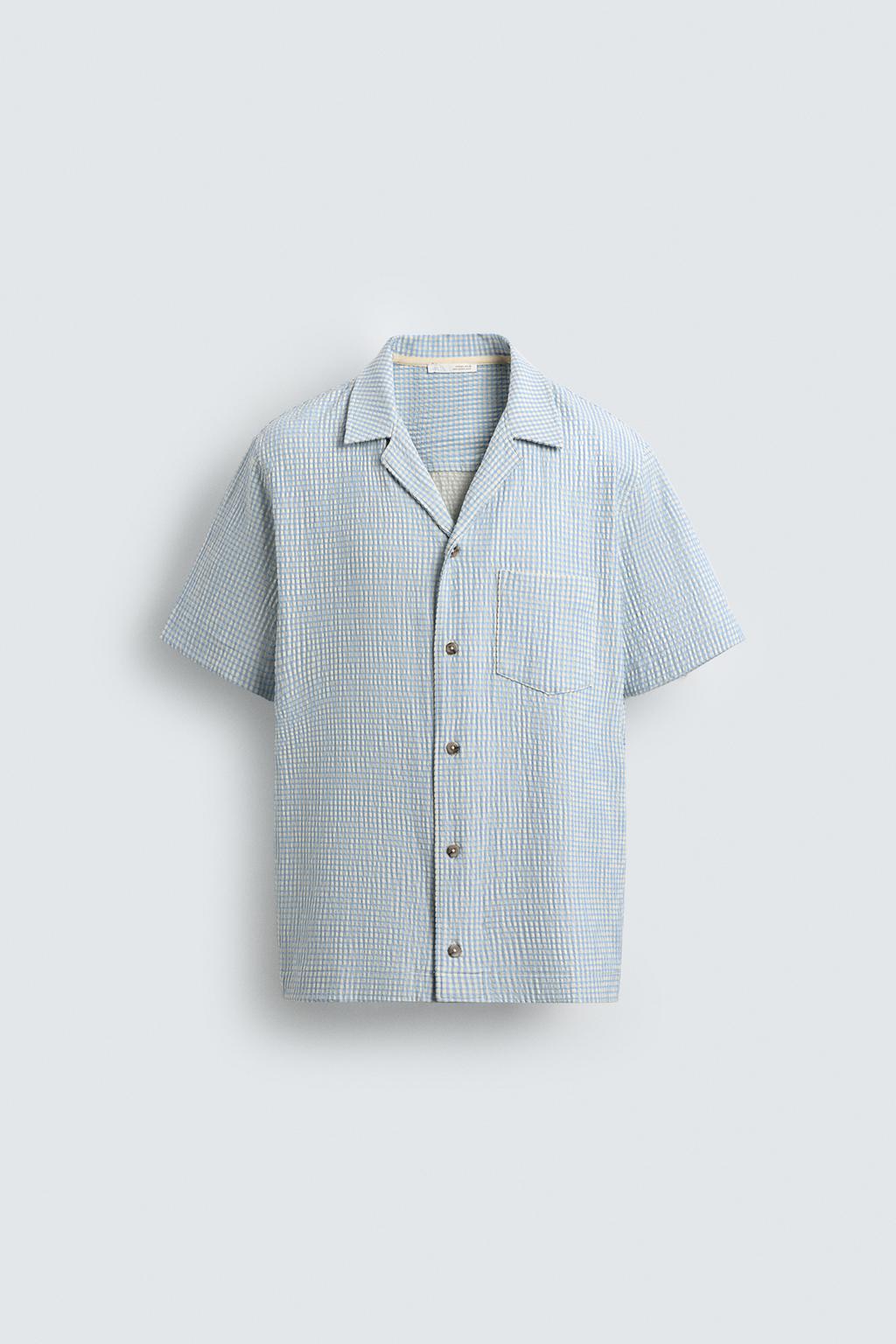 РУБАШКА REGULAR FIT ИЗ ЖАТОЙ ТКАНИ
