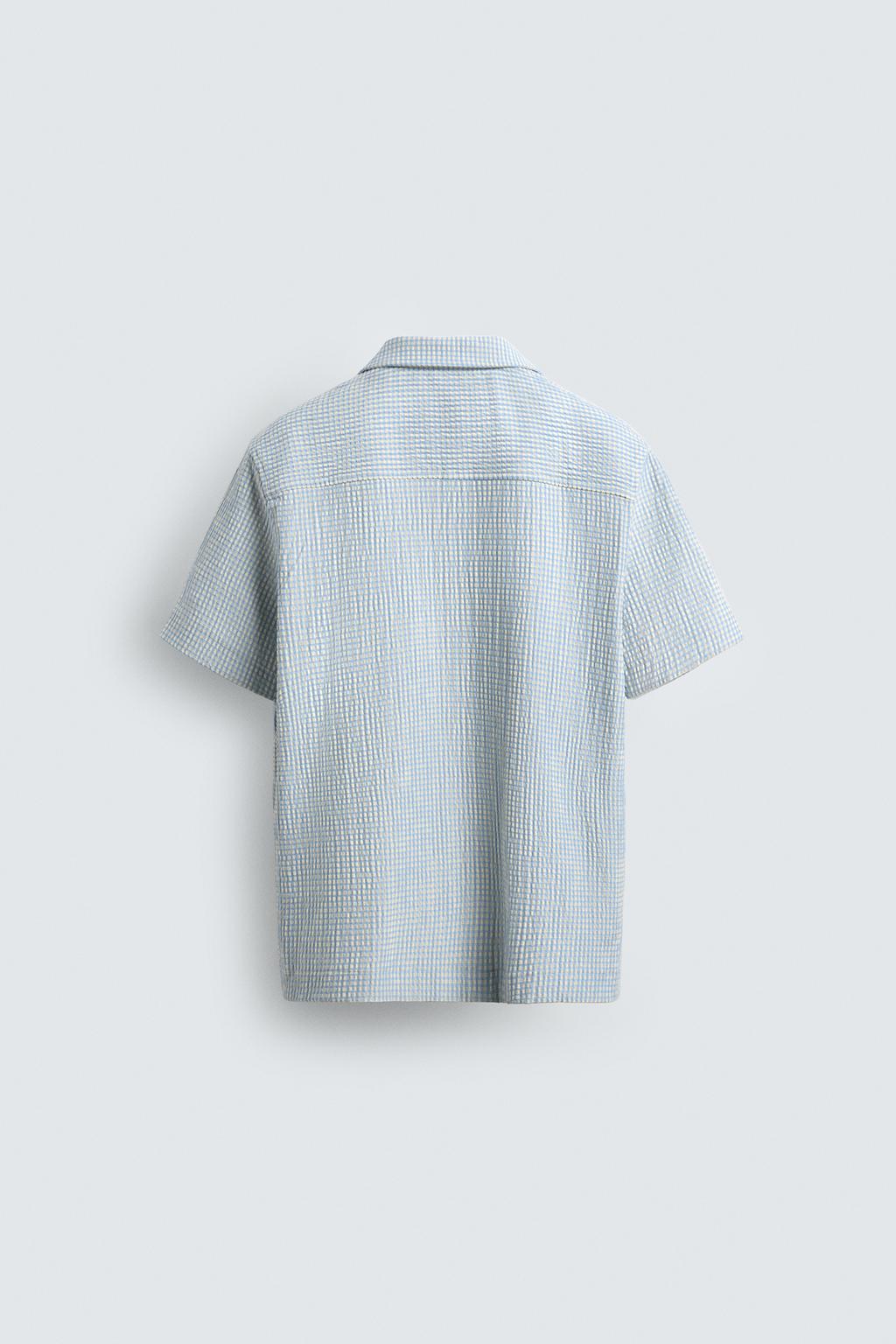 РУБАШКА REGULAR FIT ИЗ ЖАТОЙ ТКАНИ