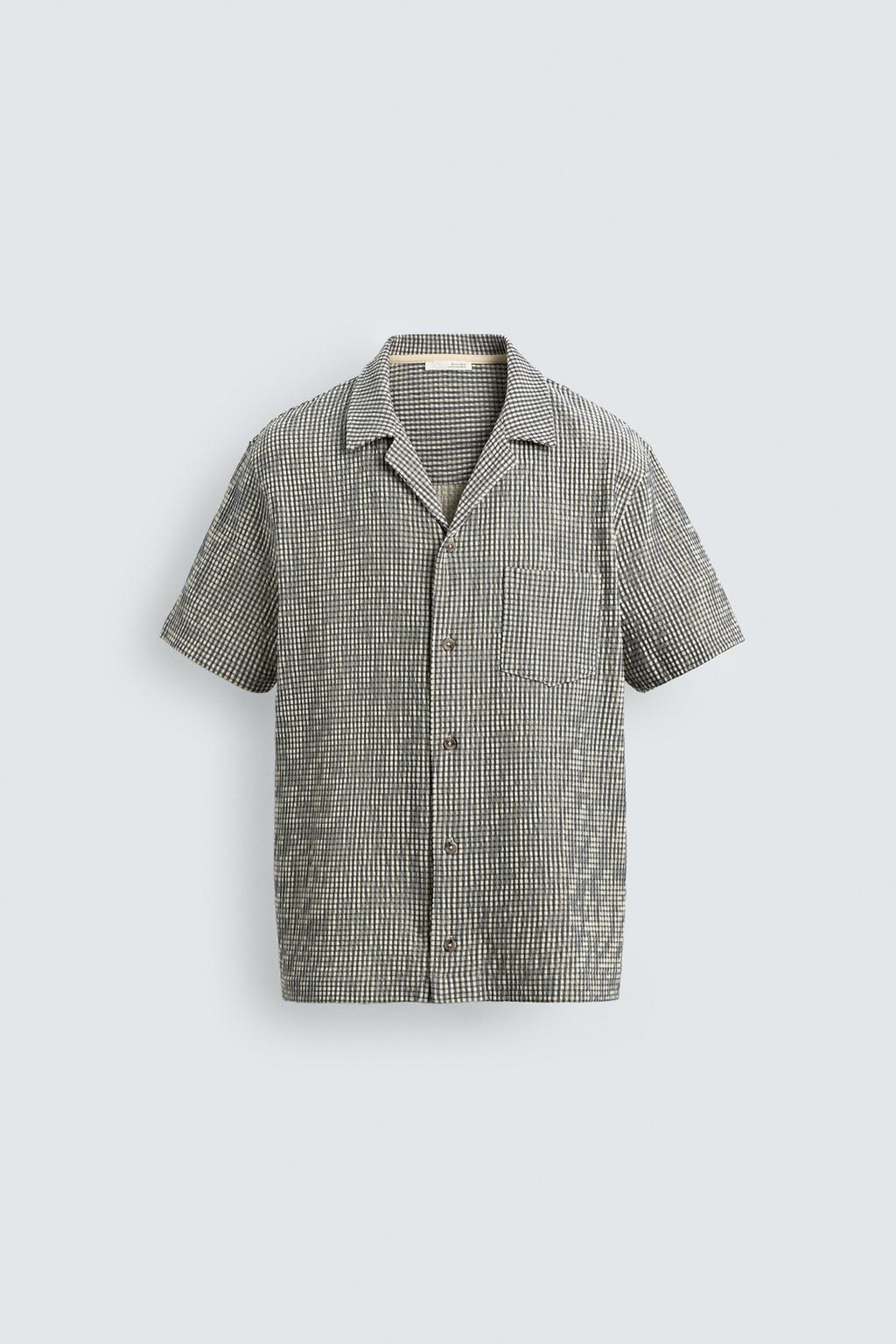 РУБАШКА REGULAR FIT ИЗ ЖАТОЙ ТКАНИ