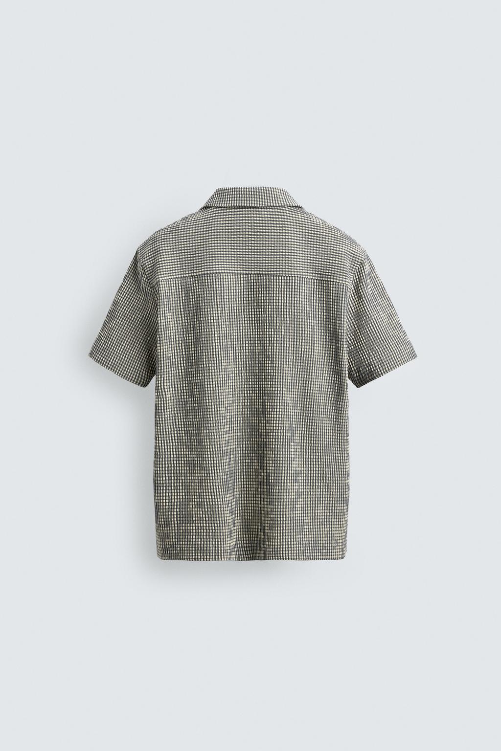 РУБАШКА REGULAR FIT ИЗ ЖАТОЙ ТКАНИ
