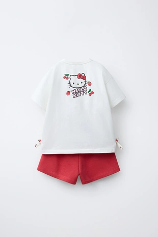 Комплект из футболки и бермуд с вишнями Hello Kitty ©- Заказать в России