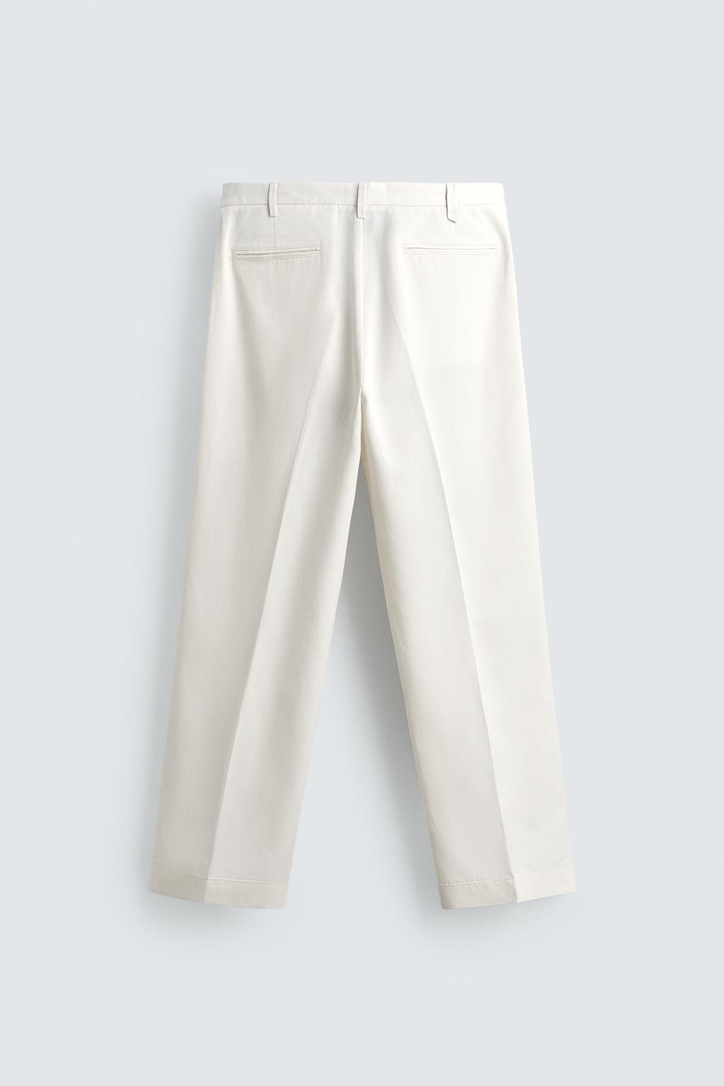 БРЮКИ REGULAR FIT ИЗ ВИСКОЗЫ И ХЛОПКА