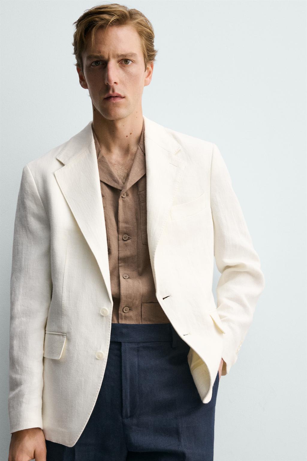 БЛЕЙЗЕР RELAXED FIT ИЗ 100% ЛЬНА