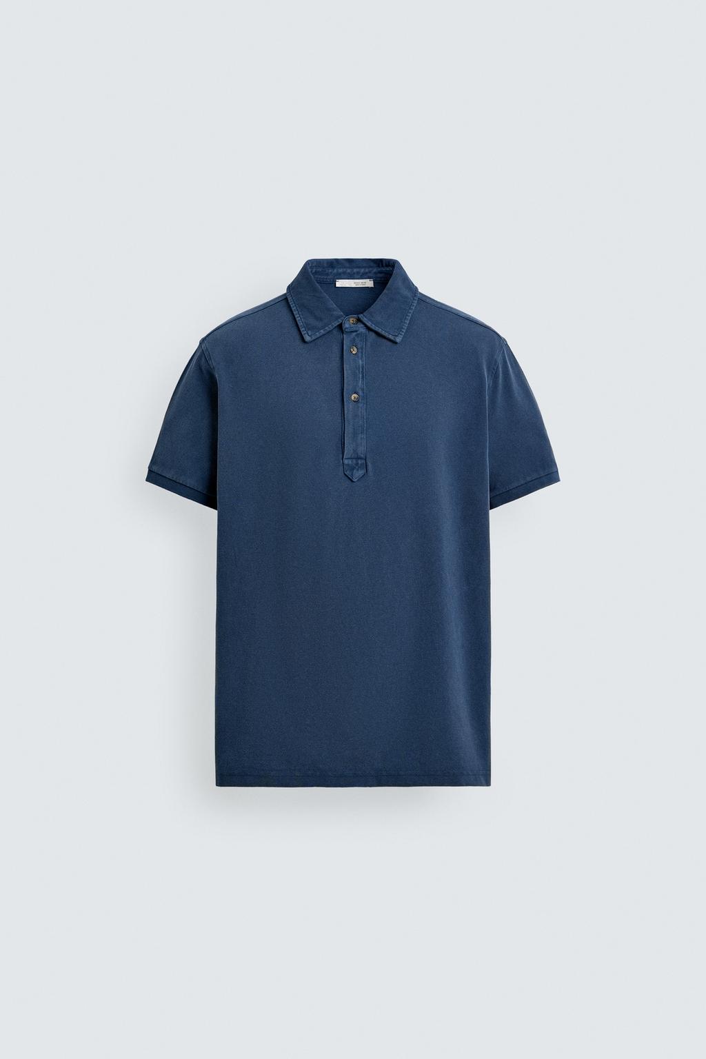 ПОЛО ПИКЕ REGULAR FIT С ЭФФЕКТОМ ПОТЕРТОСТИ