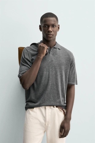 Трикотажное поло Relaxed Fit- Заказать в России
