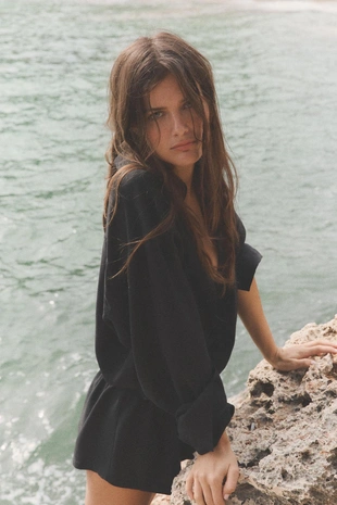 Black | 6929/485/800 - Zara Комбинезон из лиоцелла