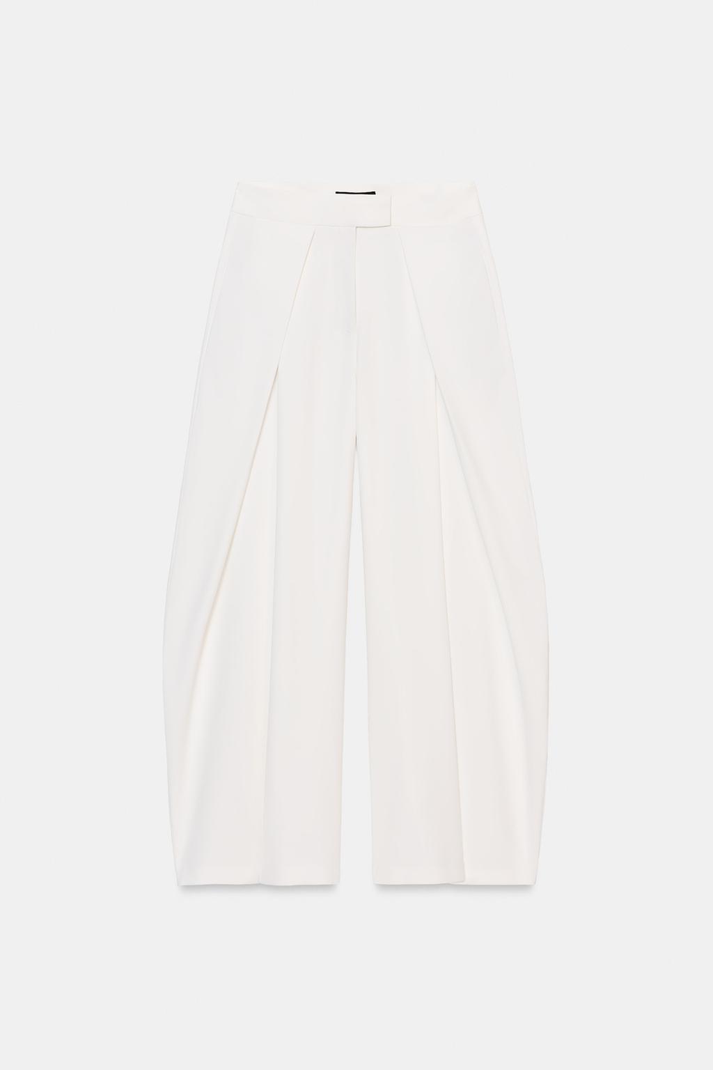 БРЮКИ WIDE LEG С ЗАЩИПАМИ — ZW COLLECTION