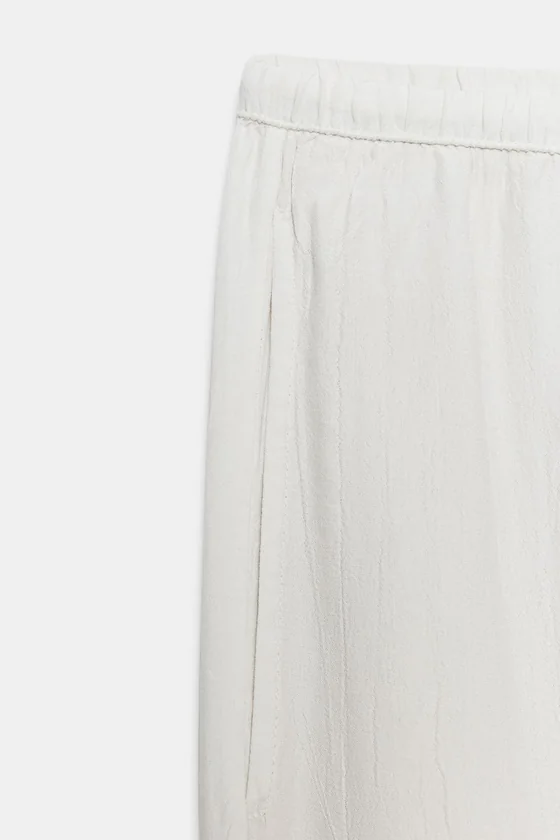 БРЮКИ В ПИЖАМНОМ СТИЛЕ С КРУЖЕВОМ — коллекция Zara «ZW»