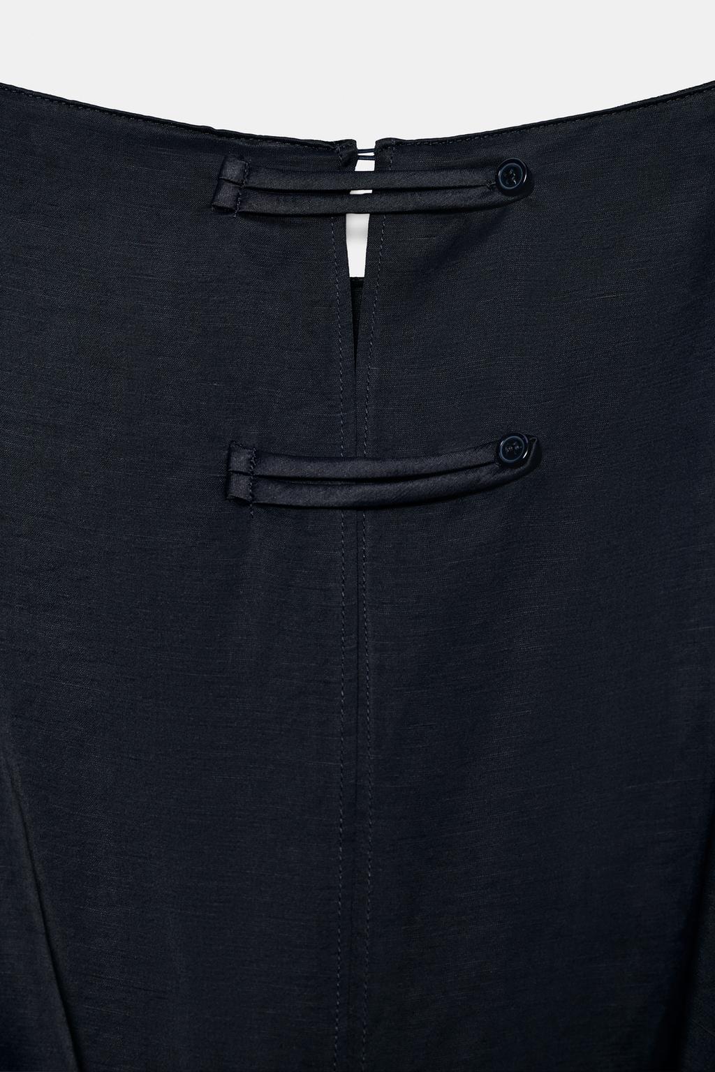 ПЛАТЬЕ МИДИ ИЗ СМЕСОВОГО ЛЬНА С ПОЯСОМ — ZW COLLECTION