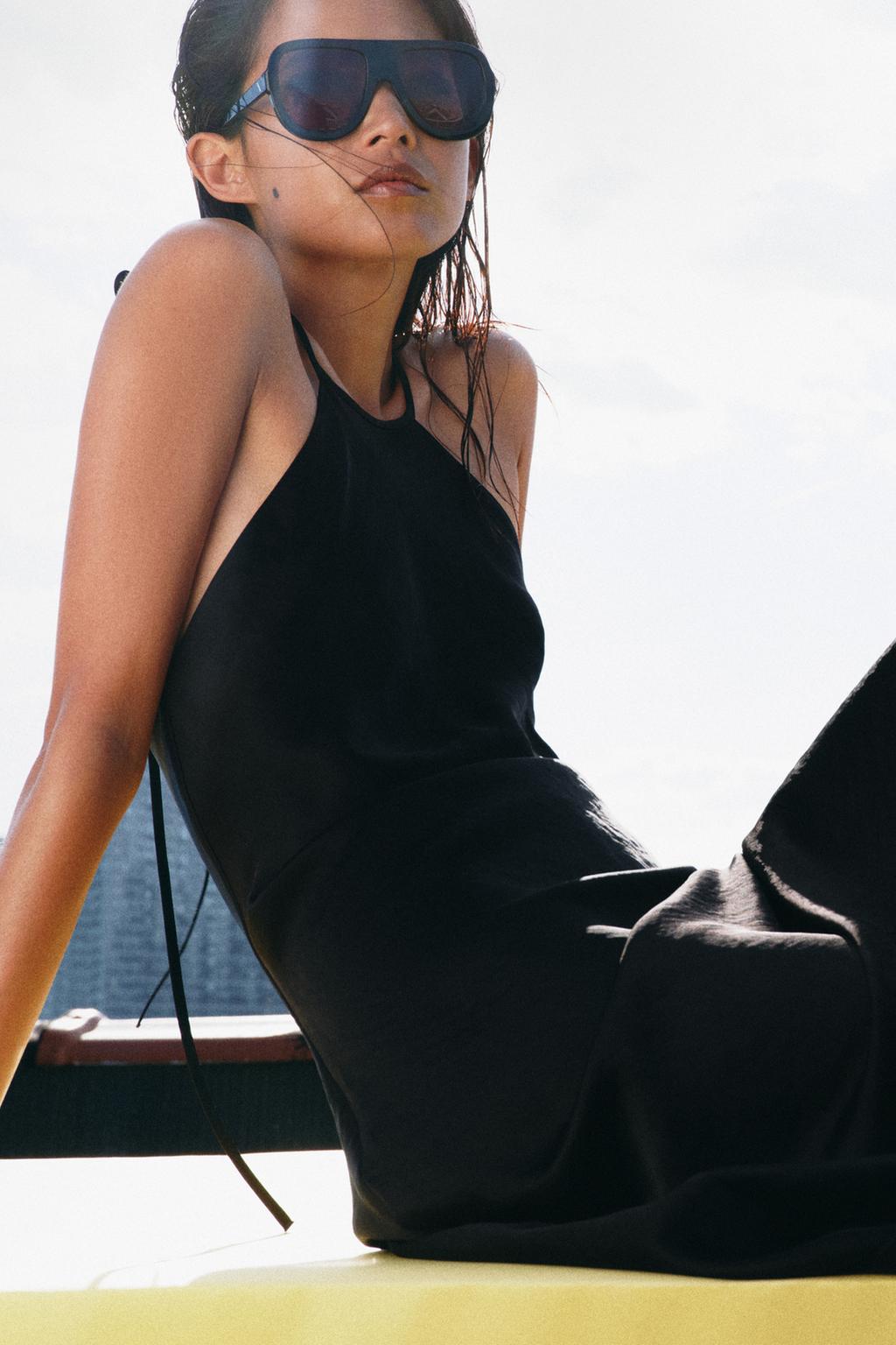 АТЛАСНОЕ ПЛАТЬЕ ХАЛТЕР ZW COLLECTION