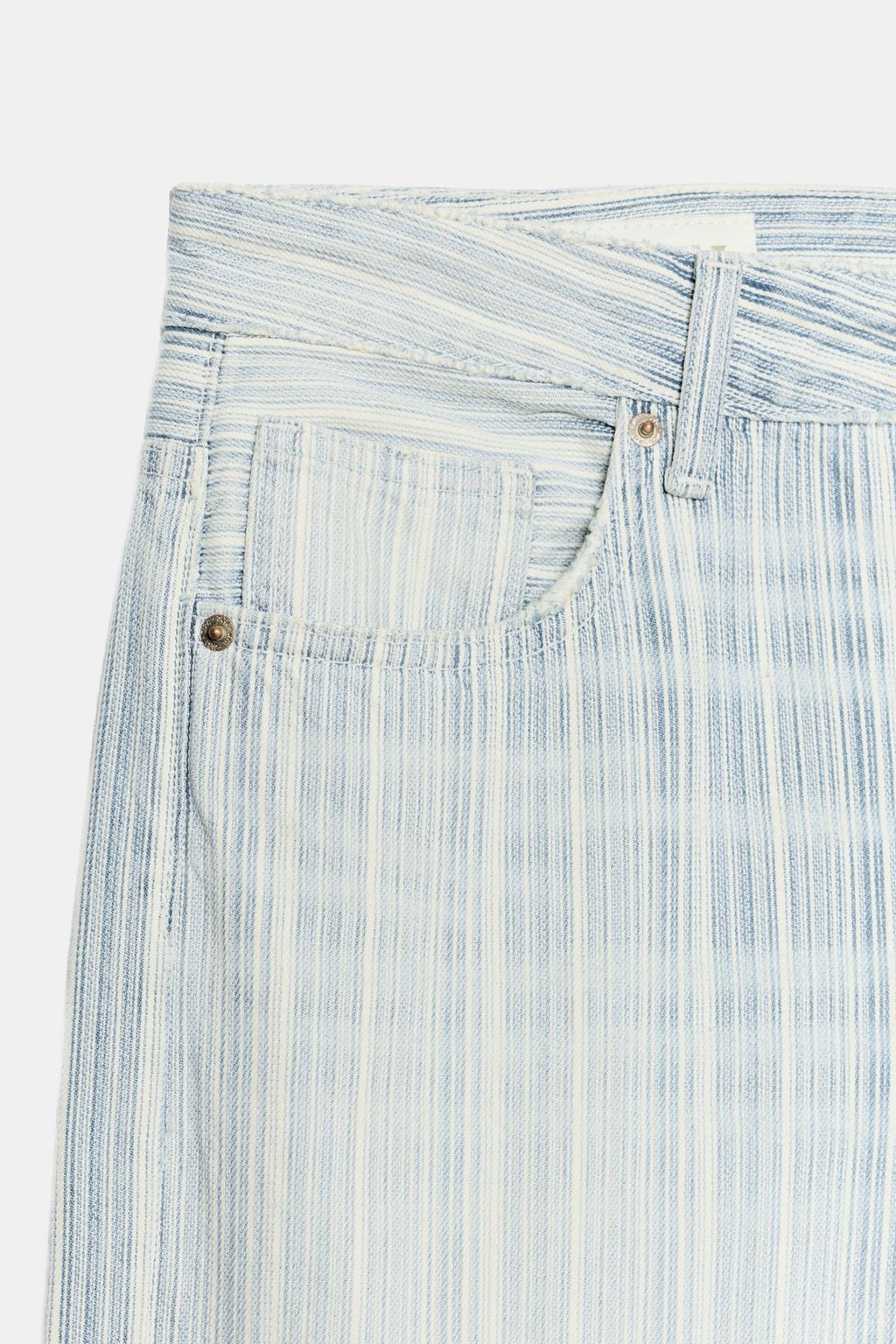ДЖИНСЫ TRF LOOSE FOLDED С НИЗКОЙ ПОСАДКОЙ В ПОЛОСКУ