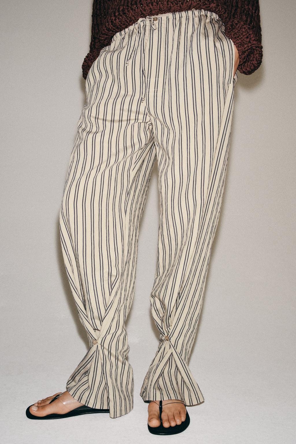 БРЮКИ ПРЯМОГО КРОЯ В ПОЛОСКУ — ZW COLLECTION