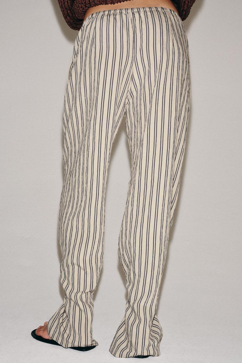 БРЮКИ ПРЯМОГО КРОЯ В ПОЛОСКУ — ZW COLLECTION