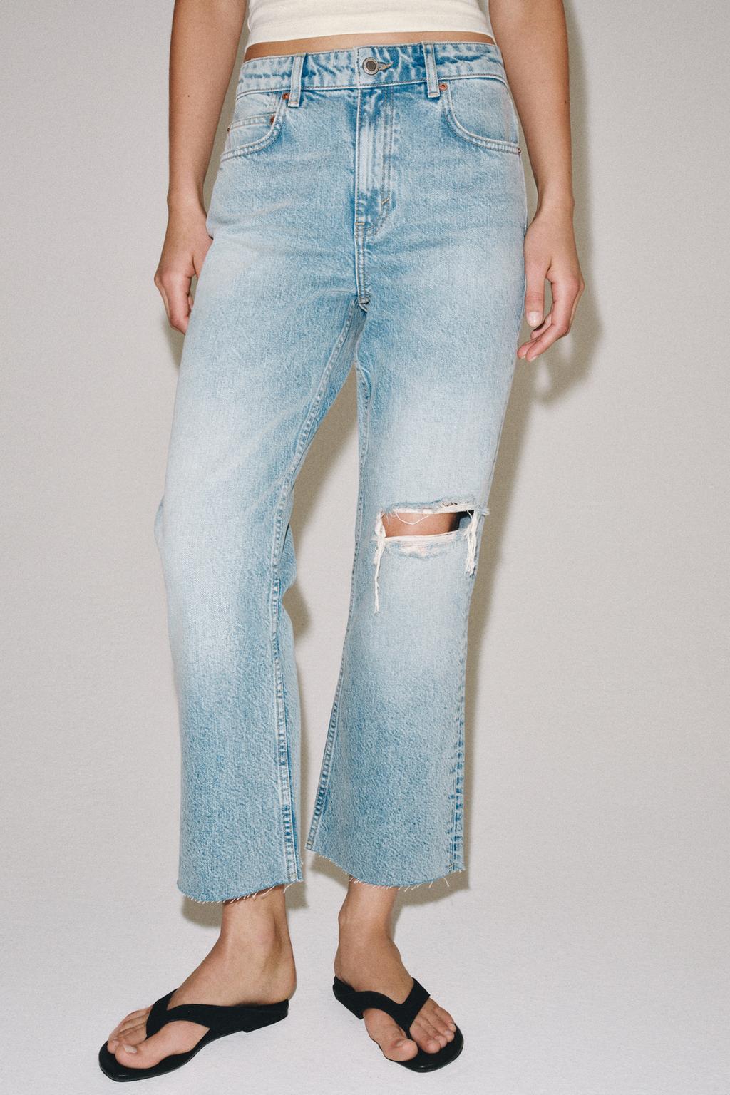 УКОРОЧЕННЫЕ ДЖИНСЫ RELAXED BOOTCUT СО СРЕДНЕЙ ПОСАДКОЙ — ZW COLLECTION