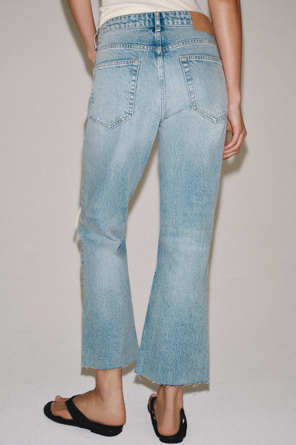 УКОРОЧЕННЫЕ ДЖИНСЫ RELAXED BOOTCUT СО СРЕДНЕЙ ПОСАДКОЙ — ZW COLLECTION