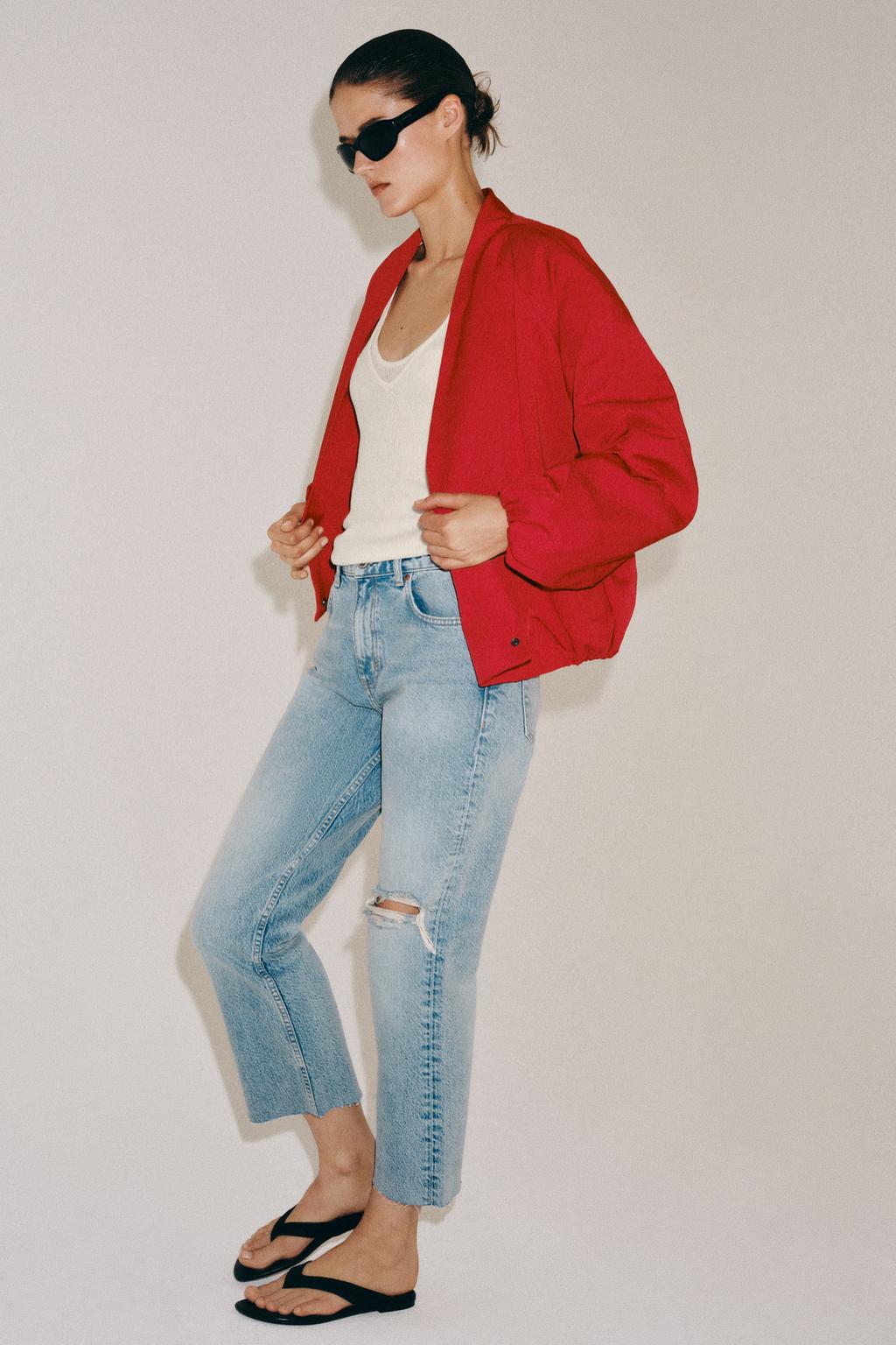 УКОРОЧЕННЫЕ ДЖИНСЫ RELAXED BOOTCUT СО СРЕДНЕЙ ПОСАДКОЙ — ZW COLLECTION
