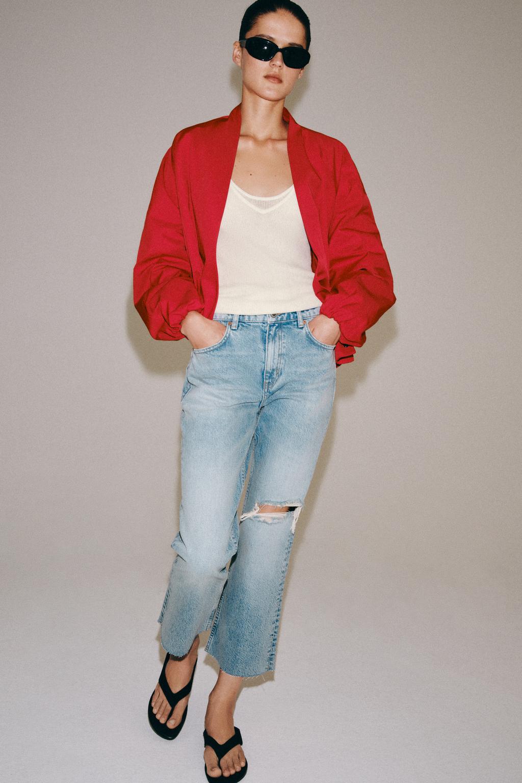 УКОРОЧЕННЫЕ ДЖИНСЫ RELAXED BOOTCUT СО СРЕДНЕЙ ПОСАДКОЙ — ZW COLLECTION