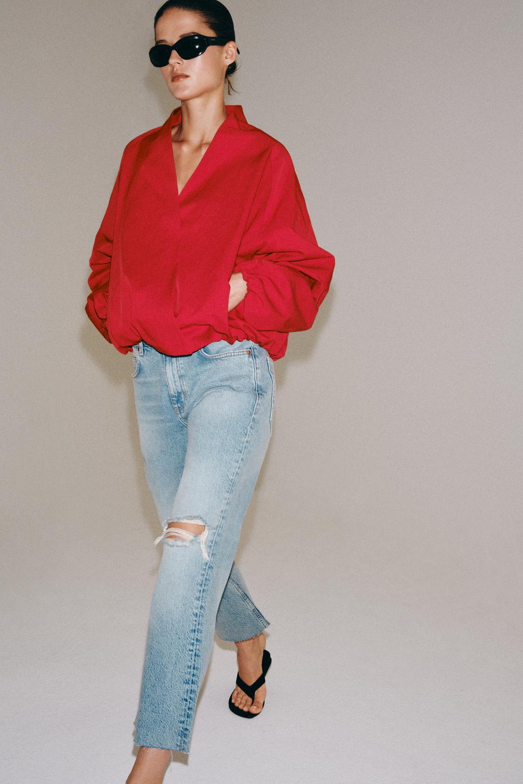 УКОРОЧЕННЫЕ ДЖИНСЫ RELAXED BOOTCUT СО СРЕДНЕЙ ПОСАДКОЙ — ZW COLLECTION