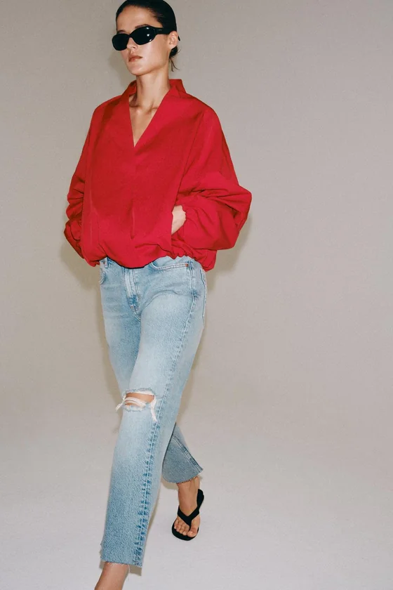 УКОРОЧЕННЫЕ ДЖИНСЫ   СО СРЕДНЕЙ ПОСАДКОЙ — коллекция Zara «ZW»