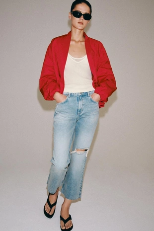 Укороченные джинсы Relaxed Bootcut со средней посадкой — Zw Collection- Заказать в России
