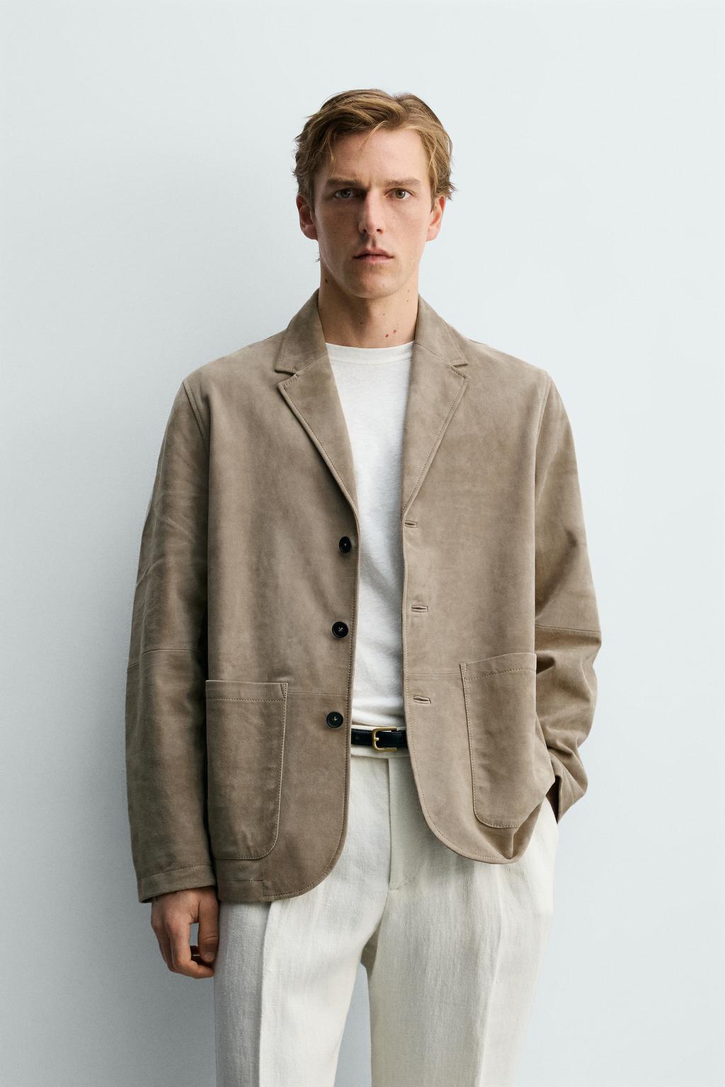 БЛЕЙЗЕР ИЗ ЗАМШИ REGULAR FIT