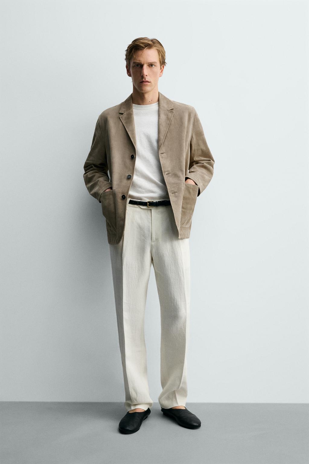 БЛЕЙЗЕР ИЗ ЗАМШИ REGULAR FIT